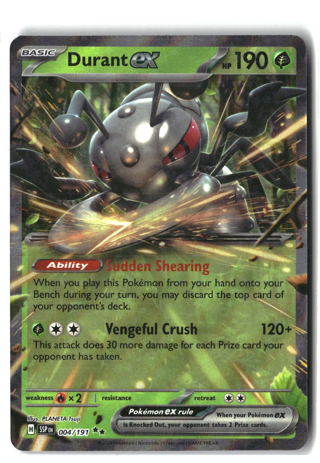 Durant ex Holofoil NM (Surging Sparks 004/191)