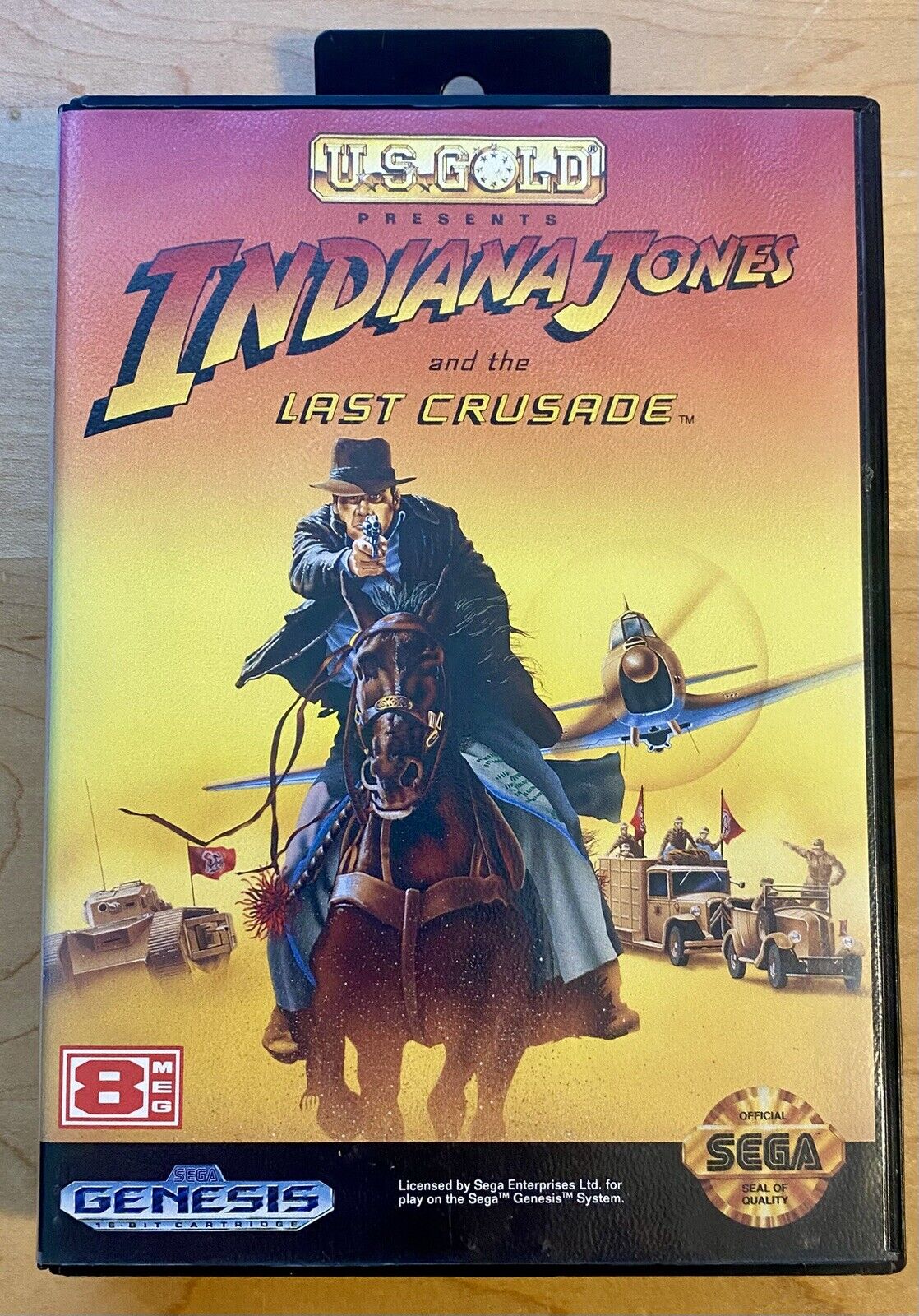 Indiana Jones and the Last Crusade (Sega Genesis, 1992) CIB W/ Manual & Reg Card