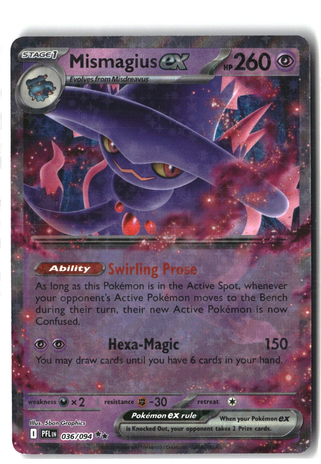 Mismagius ex Holofoil NM (Phantasmal Flames 036/094)