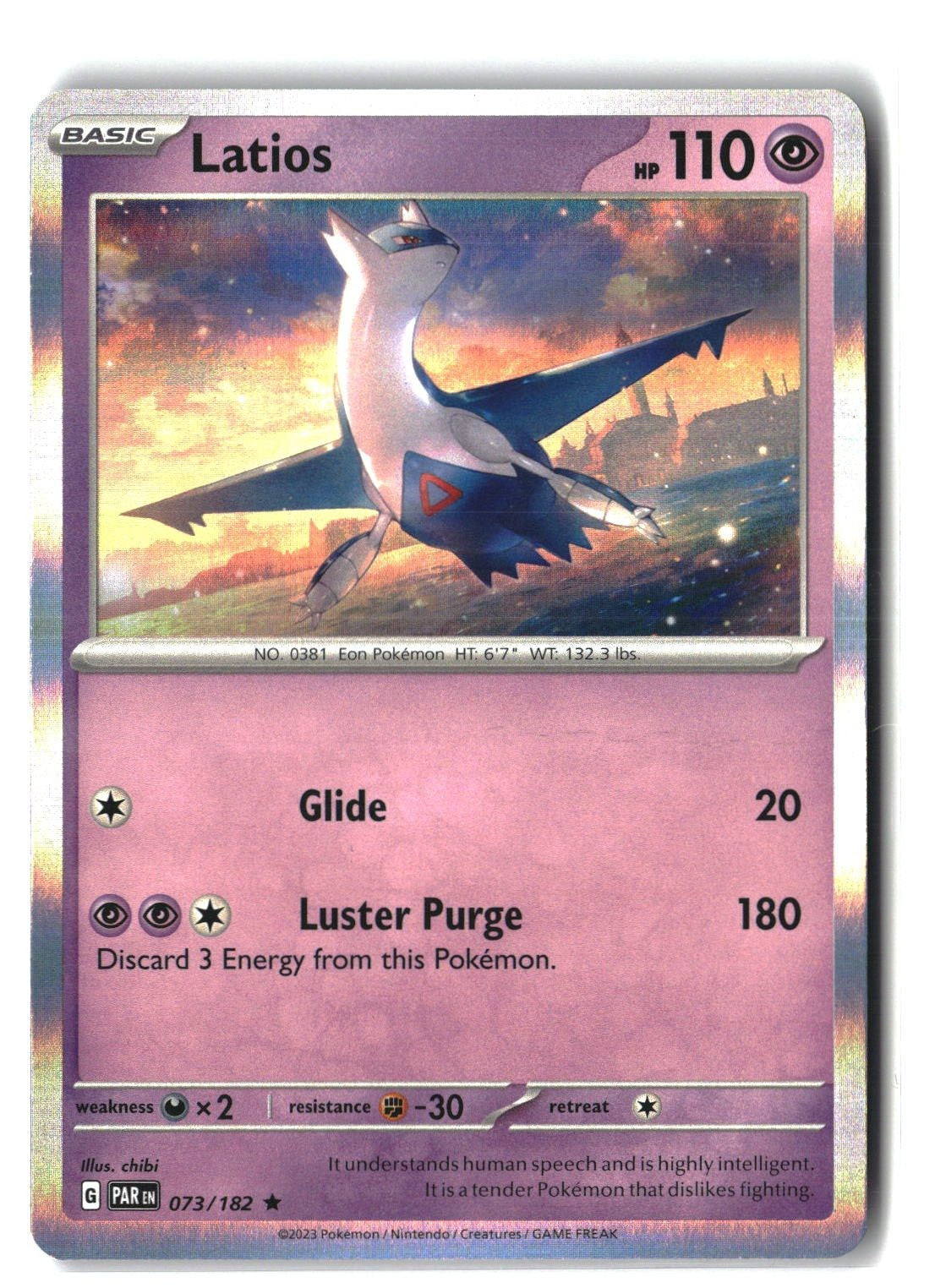 Latios Holofoil NM (Paradox Rift 073/182)