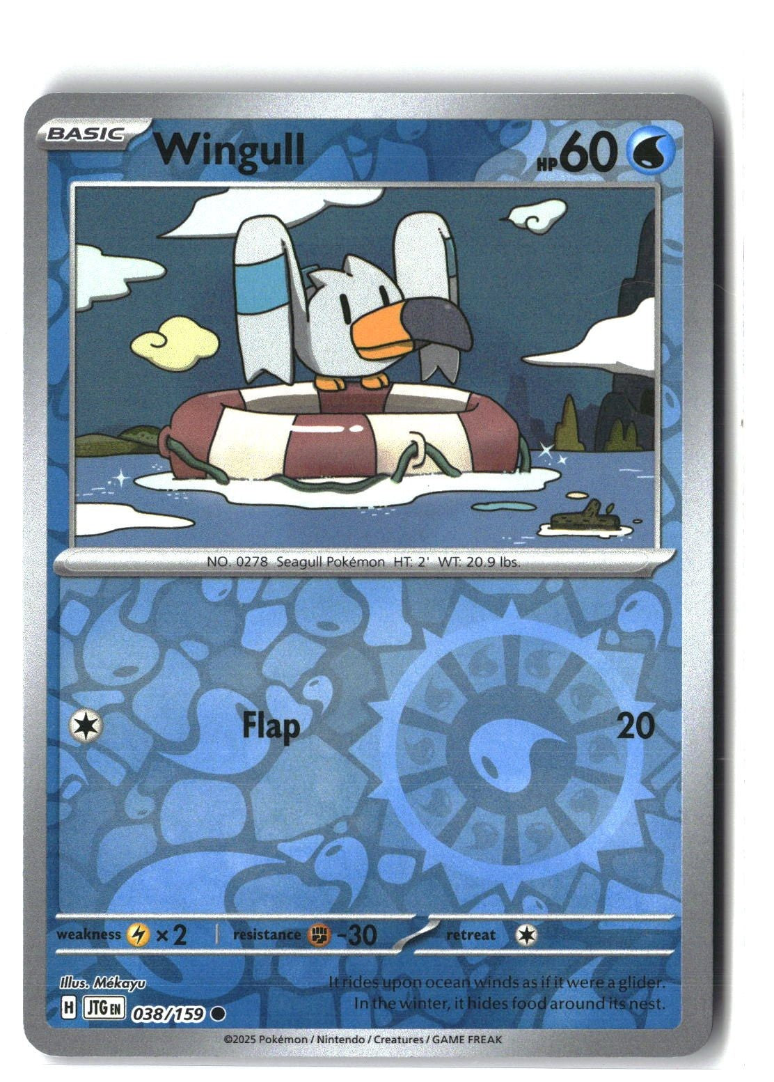 Wingull Reverse Holofoil NM (Journey Together 038/159)