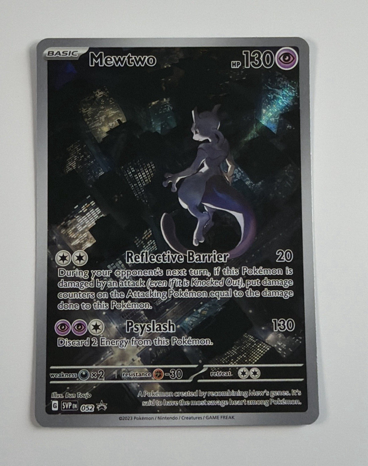 Pokemon TCG Mewtwo #52 Black Star Promo Card Scarlet & Violet 151 UPC LP/NM