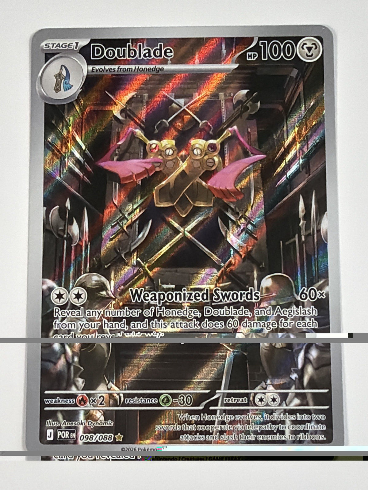 Doublade 098/088 Holo Illustration Rare Perfect Order Pokemon TCG Near Mint NM