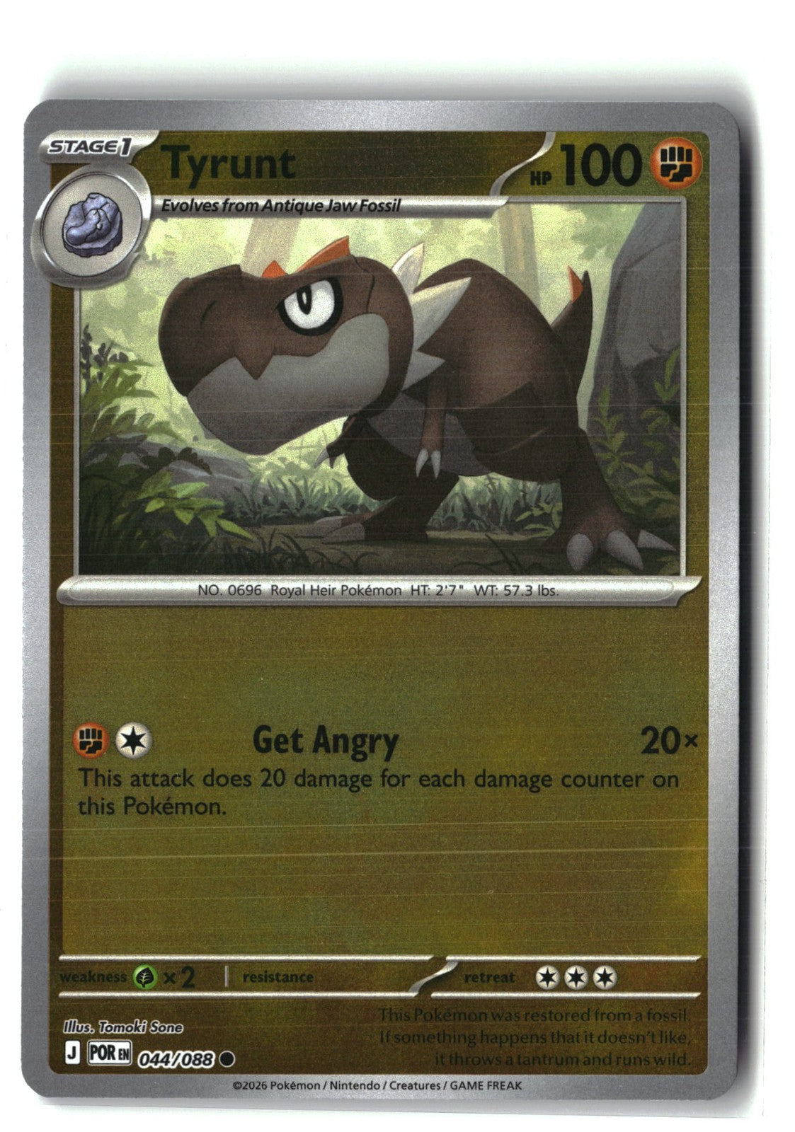 Tyrunt Reverse Holofoil NM (Perfect Order 044/088)