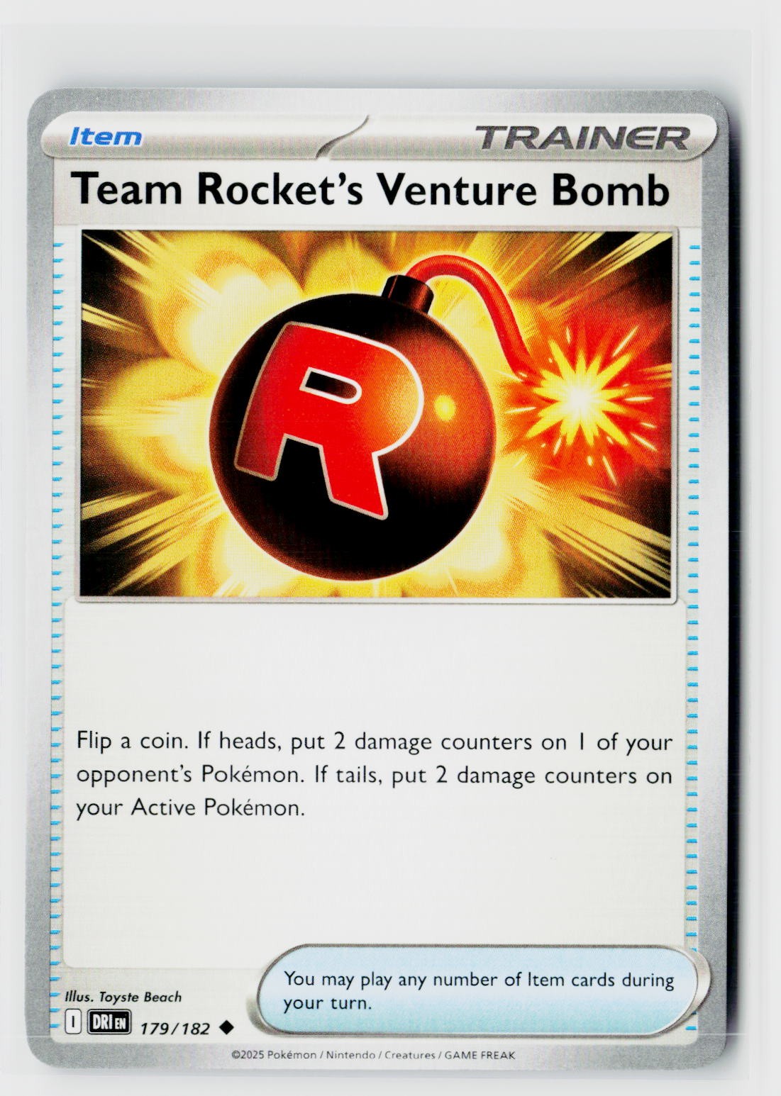 Team Rocket's Venture Bomb (Destined Rivals 179/182) NM