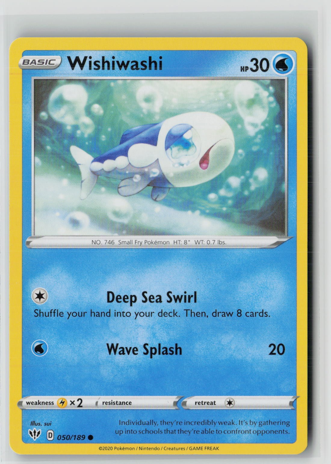 Wishiwashi (SWSH03: Darkness Ablaze 050/189) NM