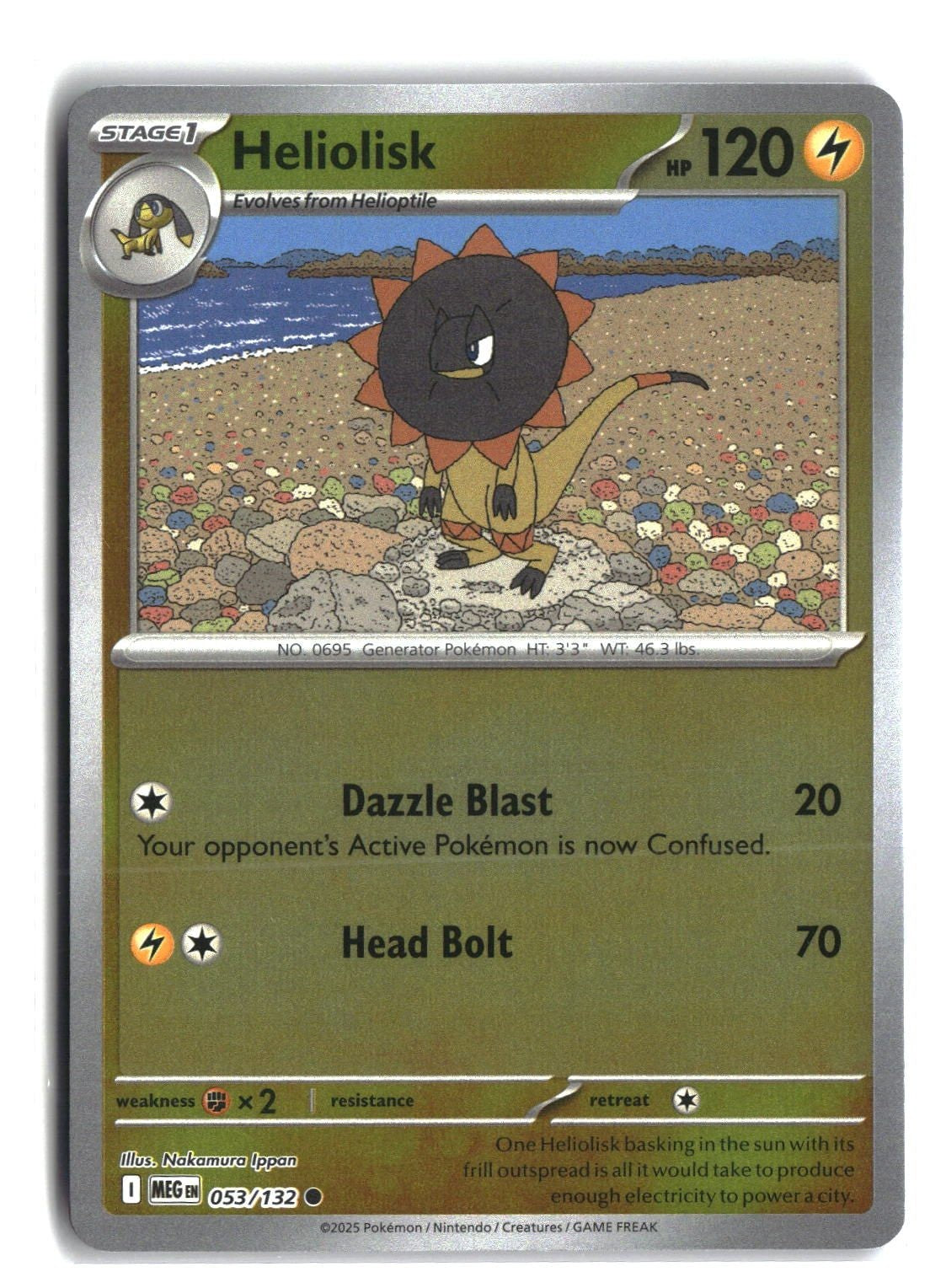 Heliolisk Reverse Holofoil NM (Mega Evolution 053/132)