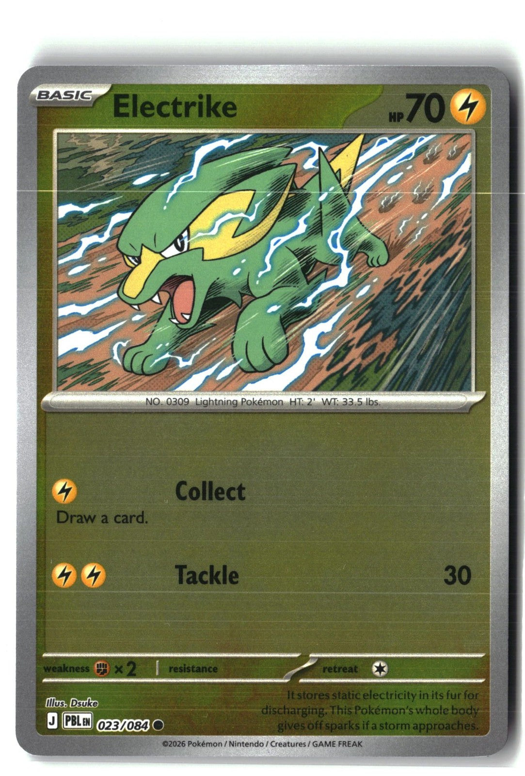 Electrike Reverse Holofoil NM (Pitch Black 023/084)