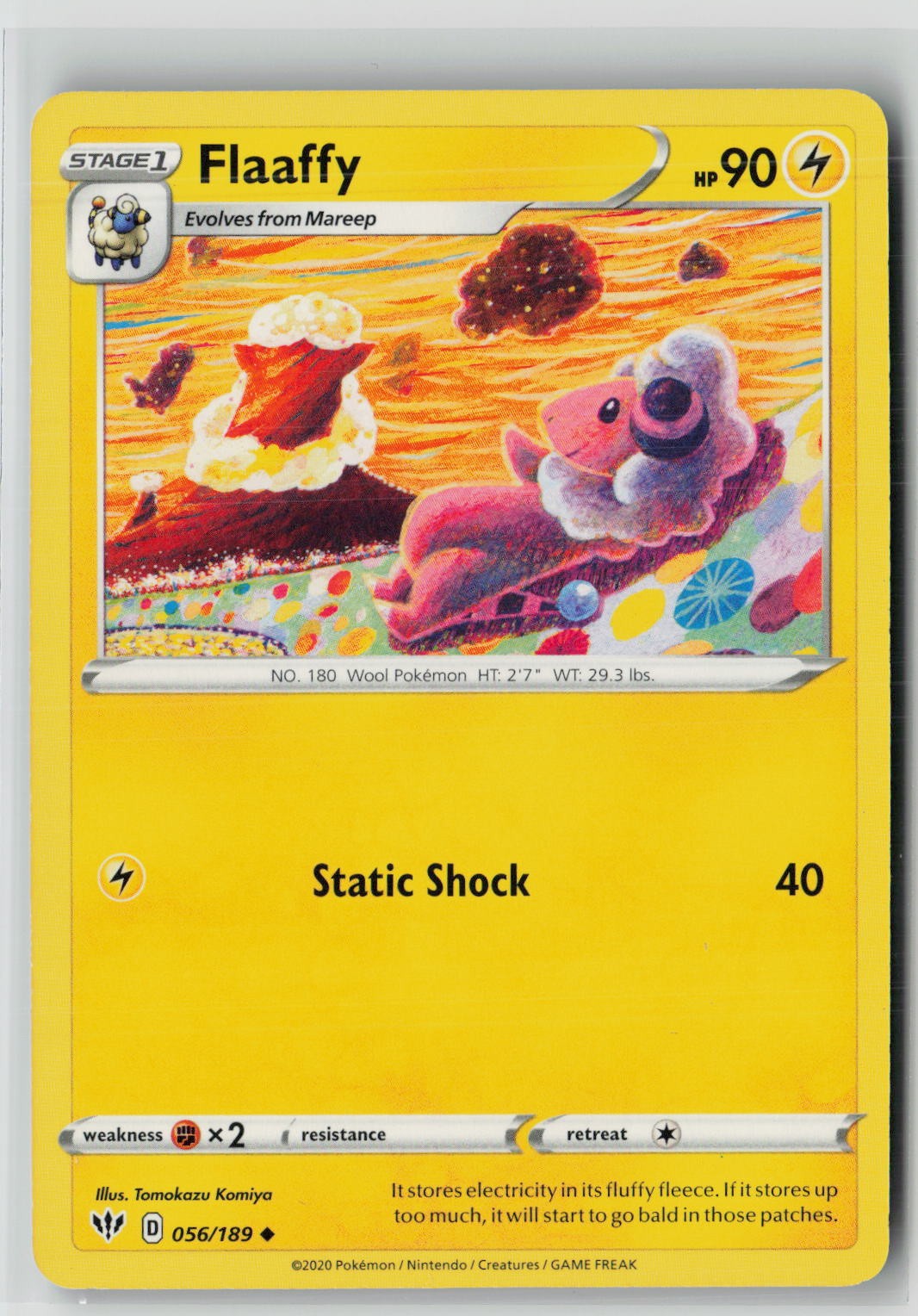 Flaaffy (SWSH03: Darkness Ablaze 056/189) NM