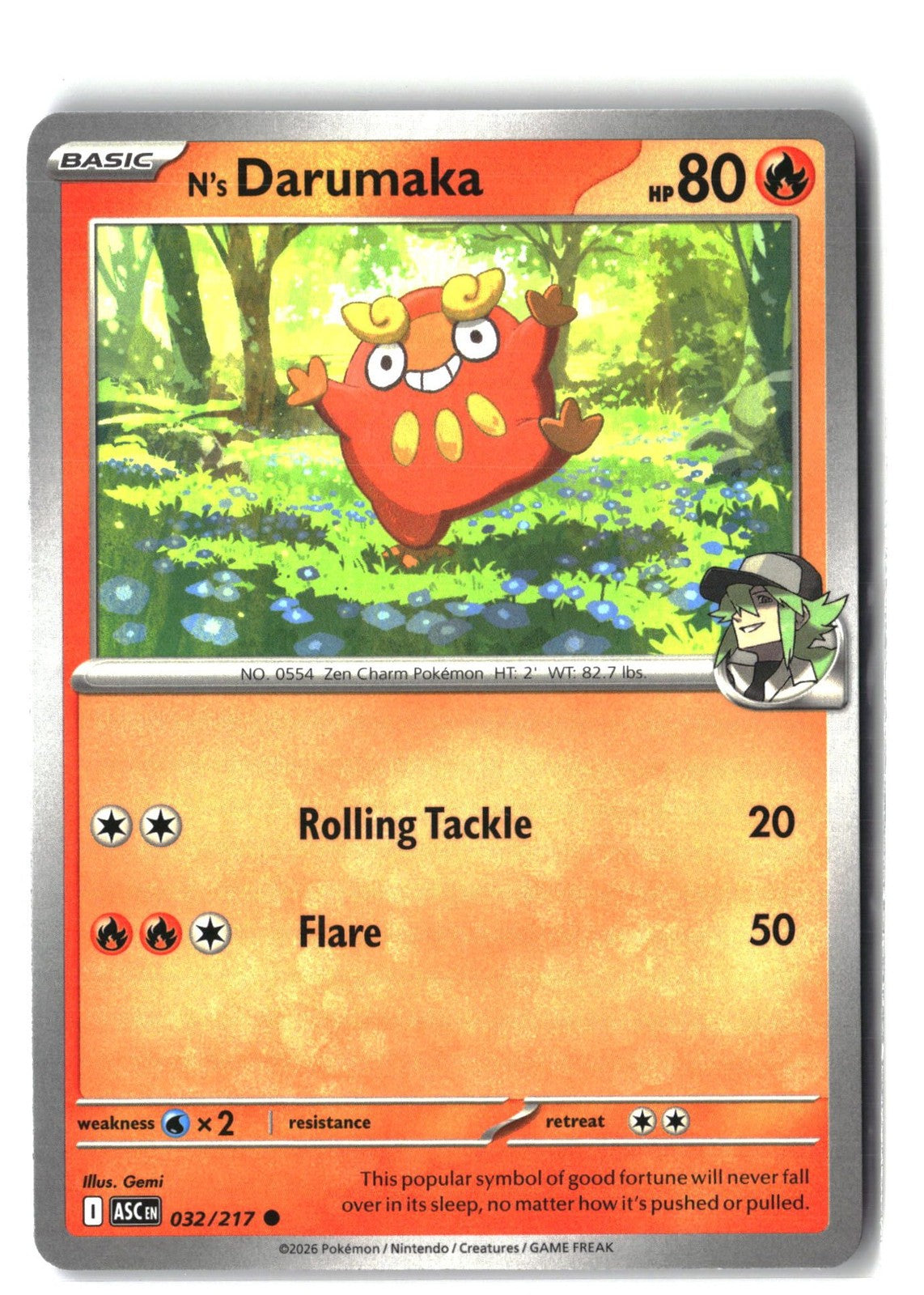 N's Darumaka (ME: Ascended Heroes 032/217) NM