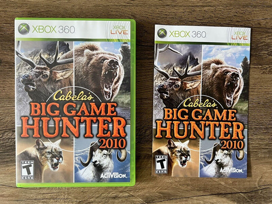 Cabela's Big Game Hunter 2010 (Microsoft Xbox 360, 2009) Tested & Works!