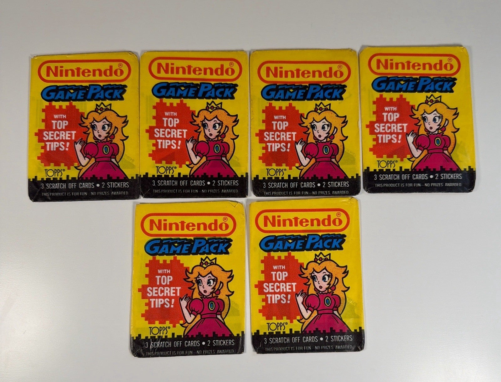 1989 Topps Nitendo Game Pack Wax pack Bundle Lot - WAX PACK CASING ONLY NO CARDS