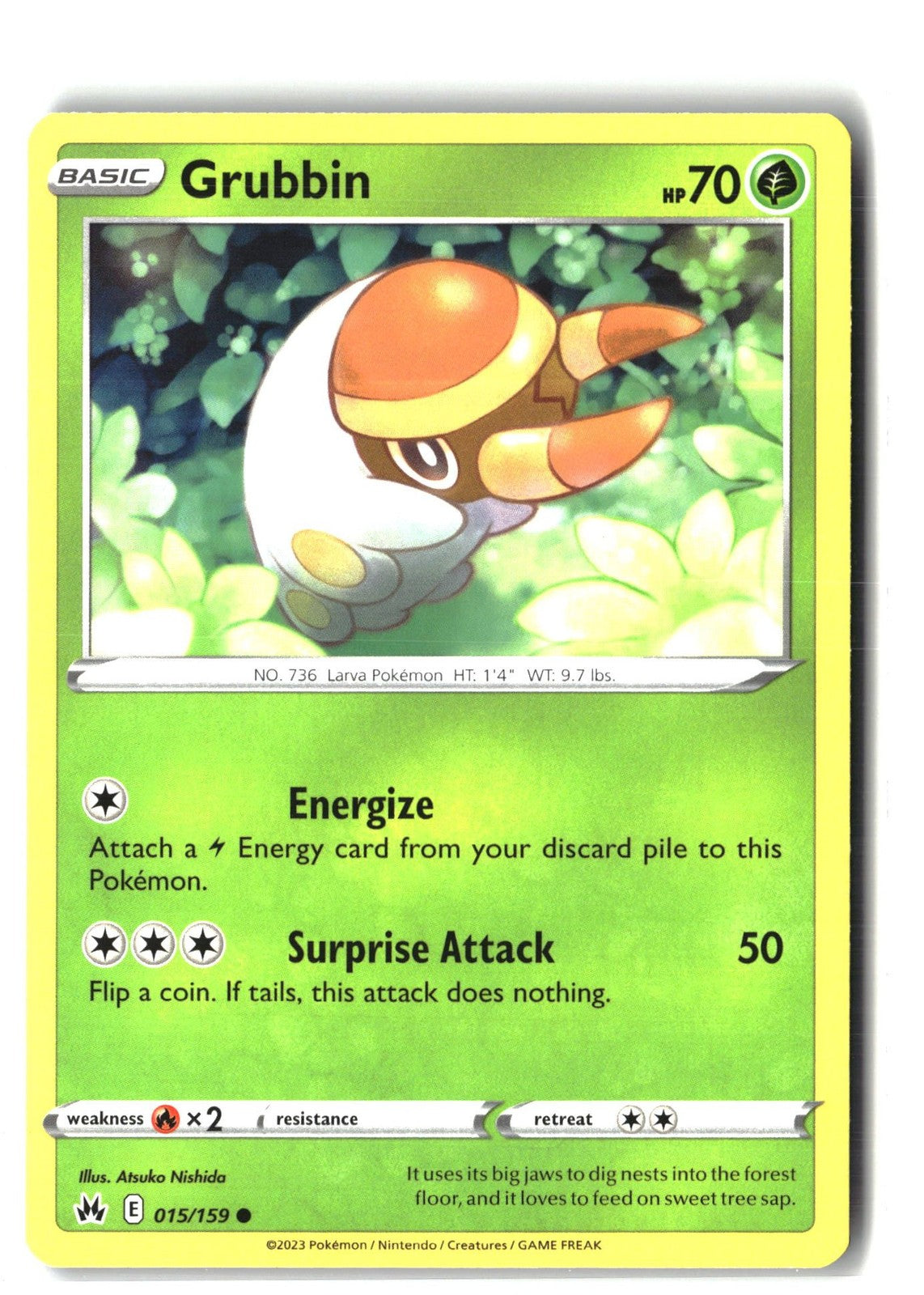 Grubbin (SWSH: Crown Zenith 015/159) NM