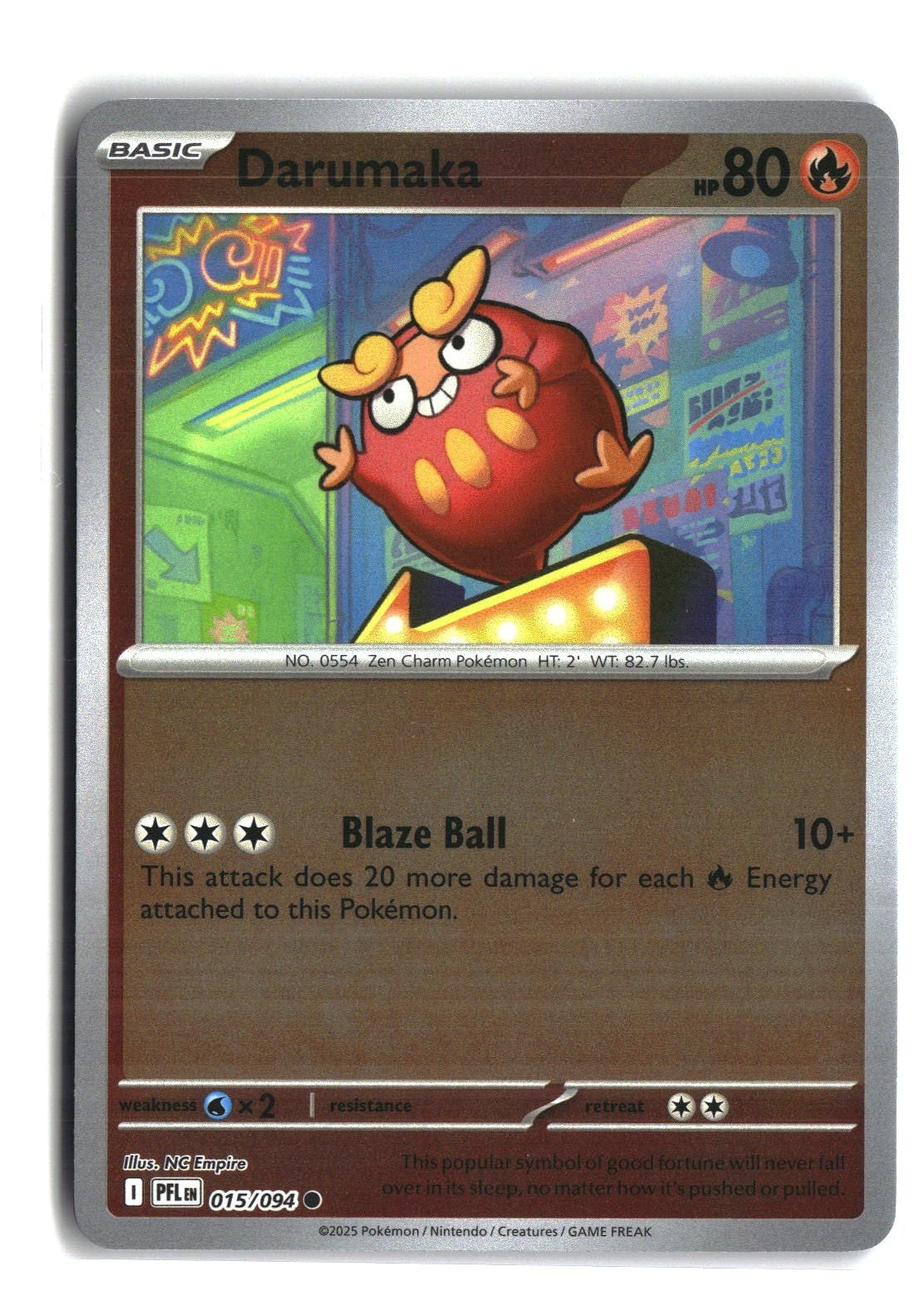 Darumaka Reverse Holofoil NM (Phantasmal Flames 015/094)