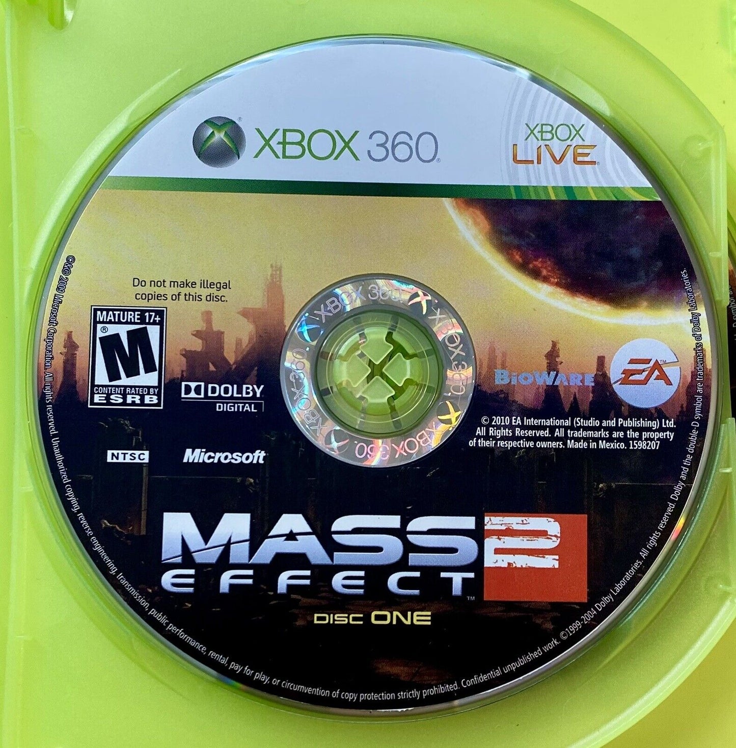 Mass Effect  1 & 2 (Microsoft Xbox 360, 2007 & 2010) Authentic & Tested