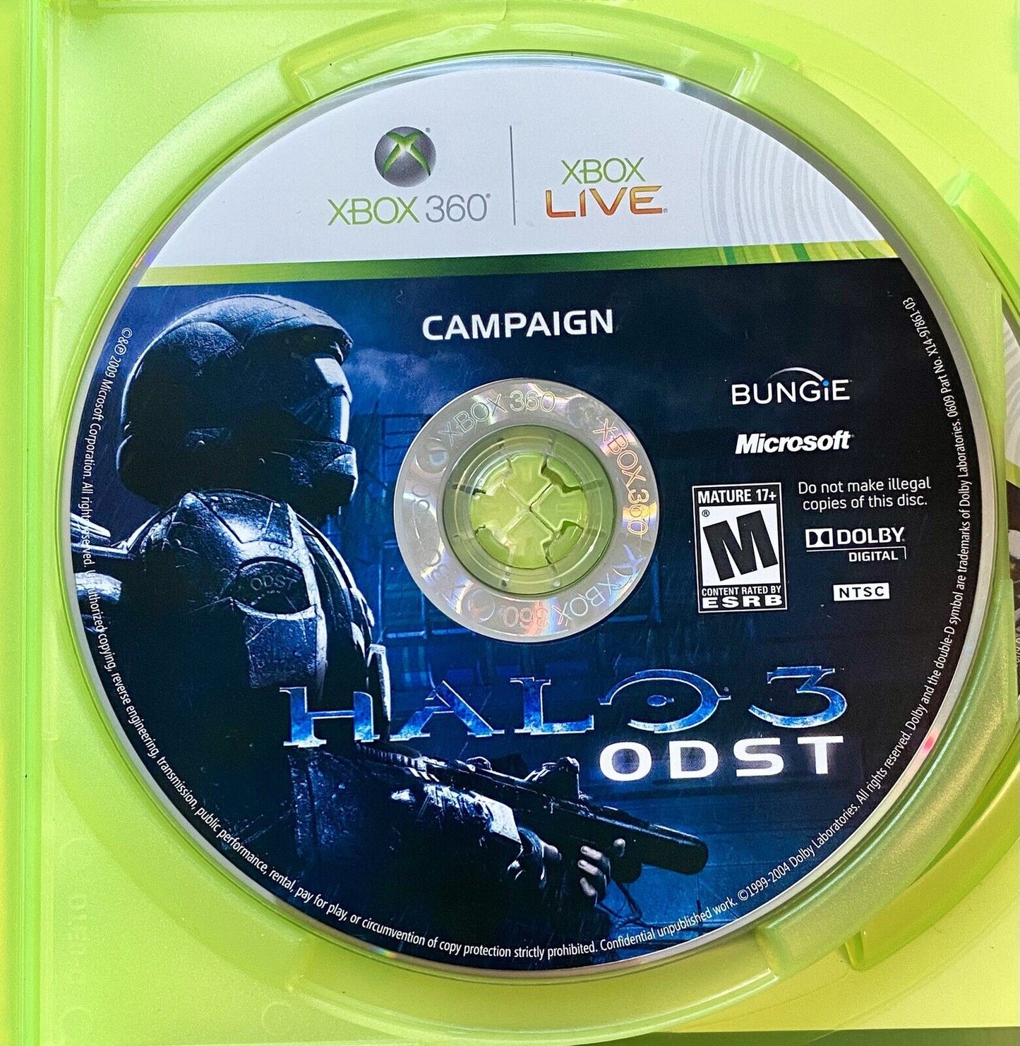 Halo 3 ODST (Microsoft Xbox 360, 2009) CIB  w/ Manual, Authentic & Tested