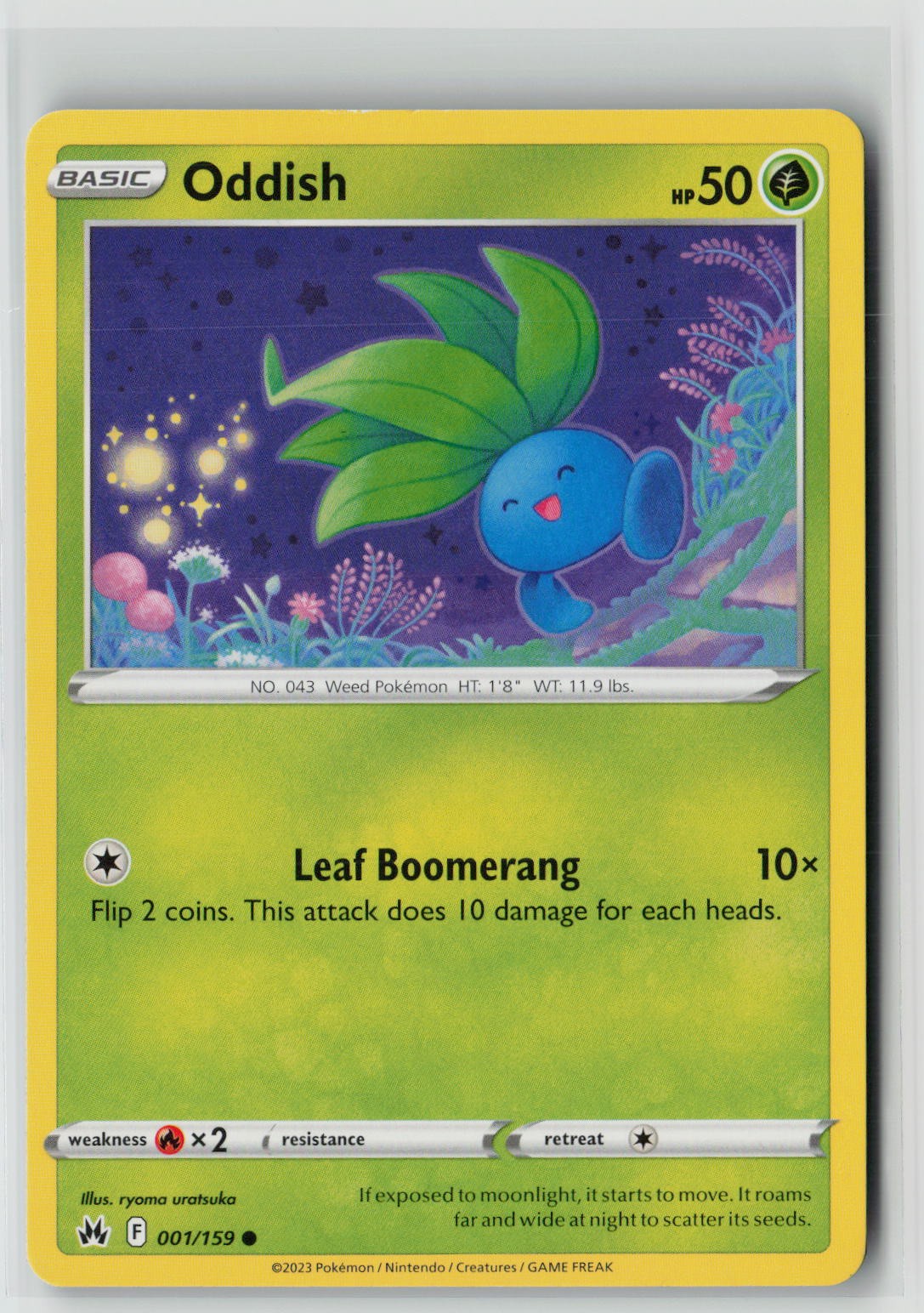 Oddish (SWSH: Crown Zenith 001/159) NM