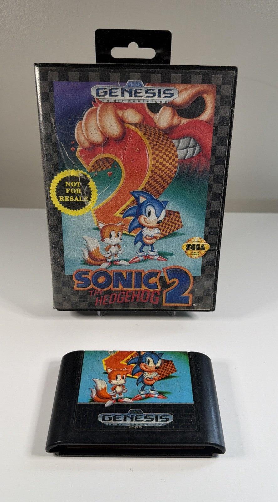 Sonic the Hedgehog 2 (Sega Genesis) Case & Cartridge, No Manual TESTED