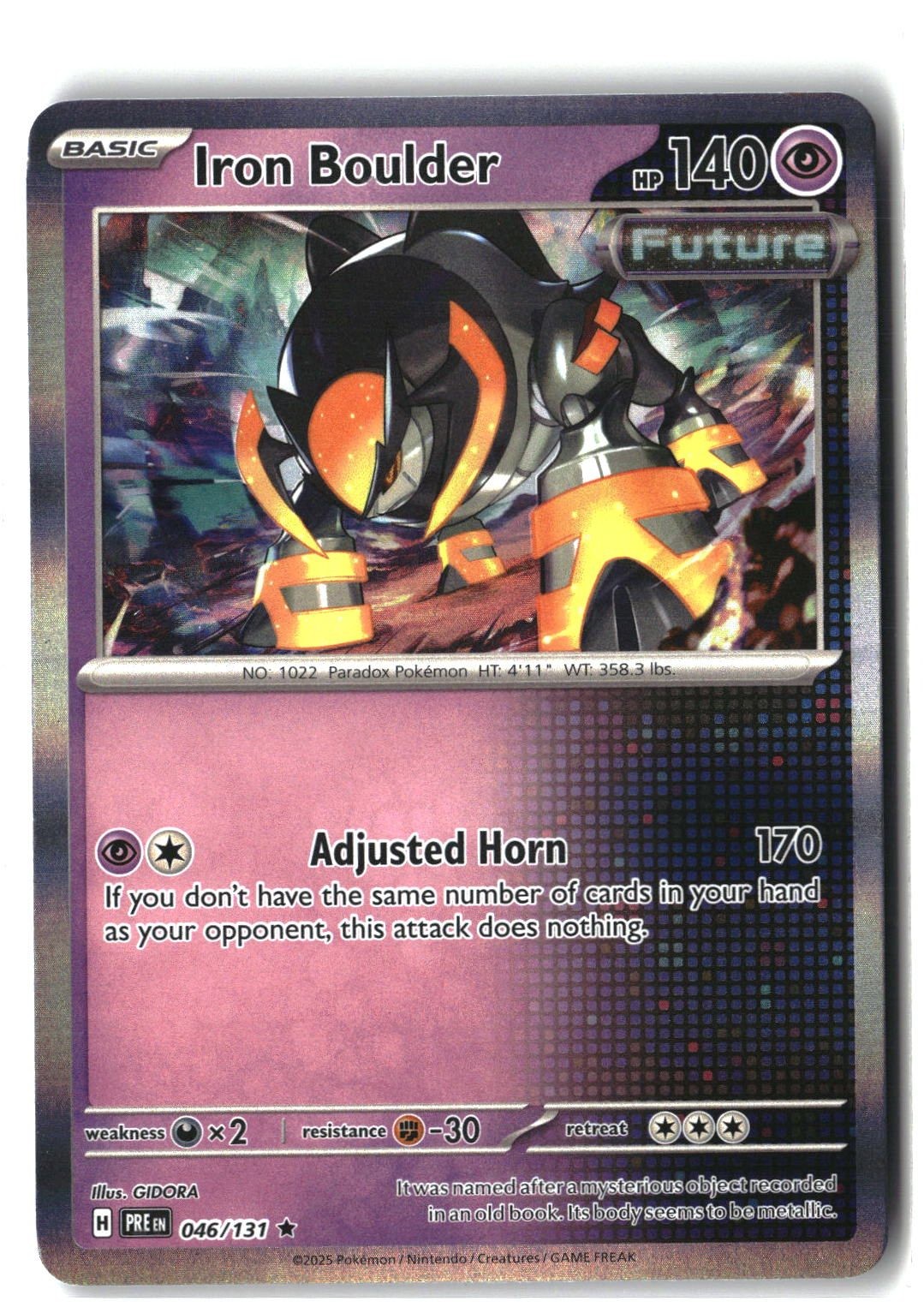 Iron Boulder Holofoil NM (SV: Prismatic Evolutions 046/131)