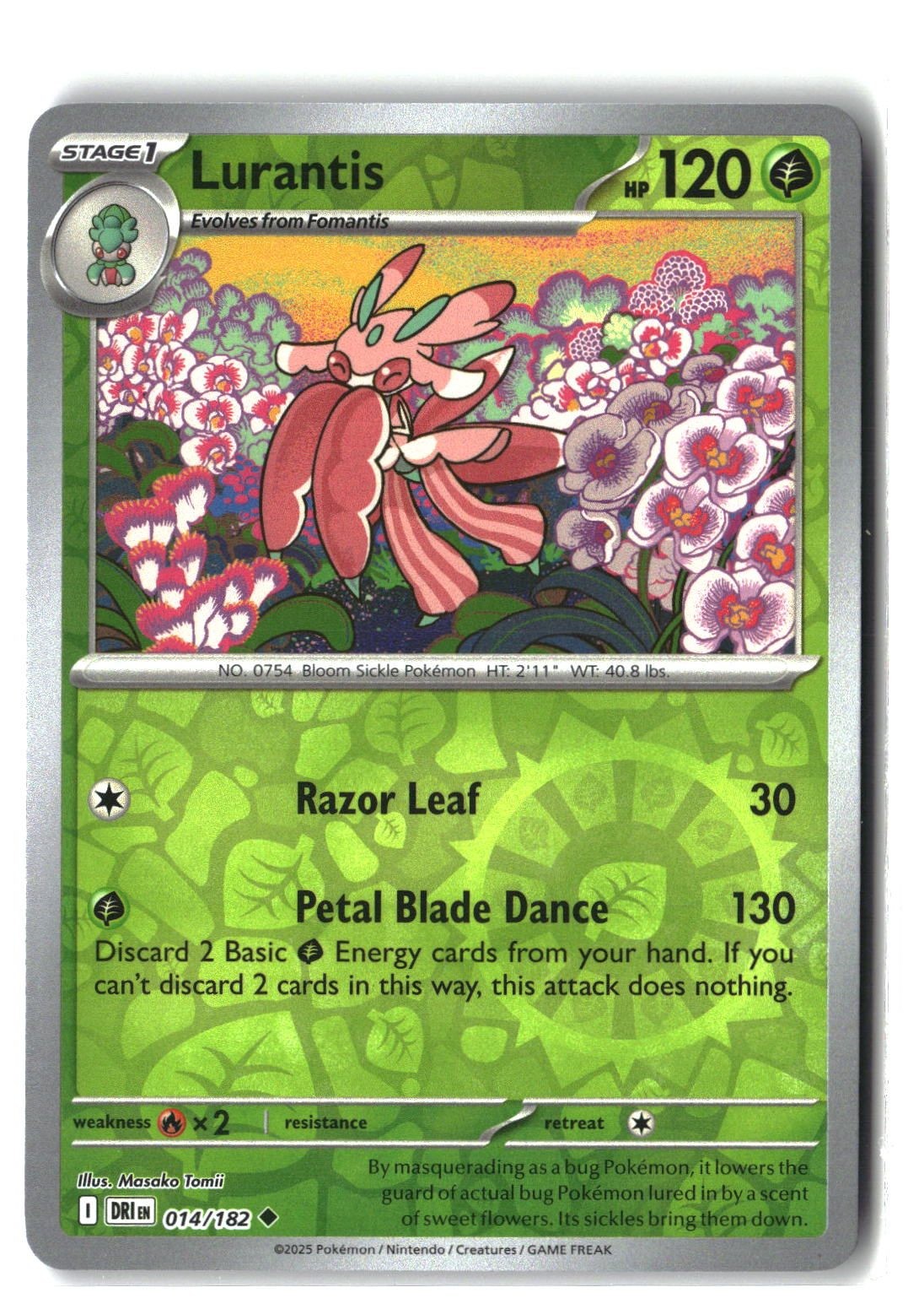 Lurantis Reverse Holofoil NM (Destined Rivals 014/182)
