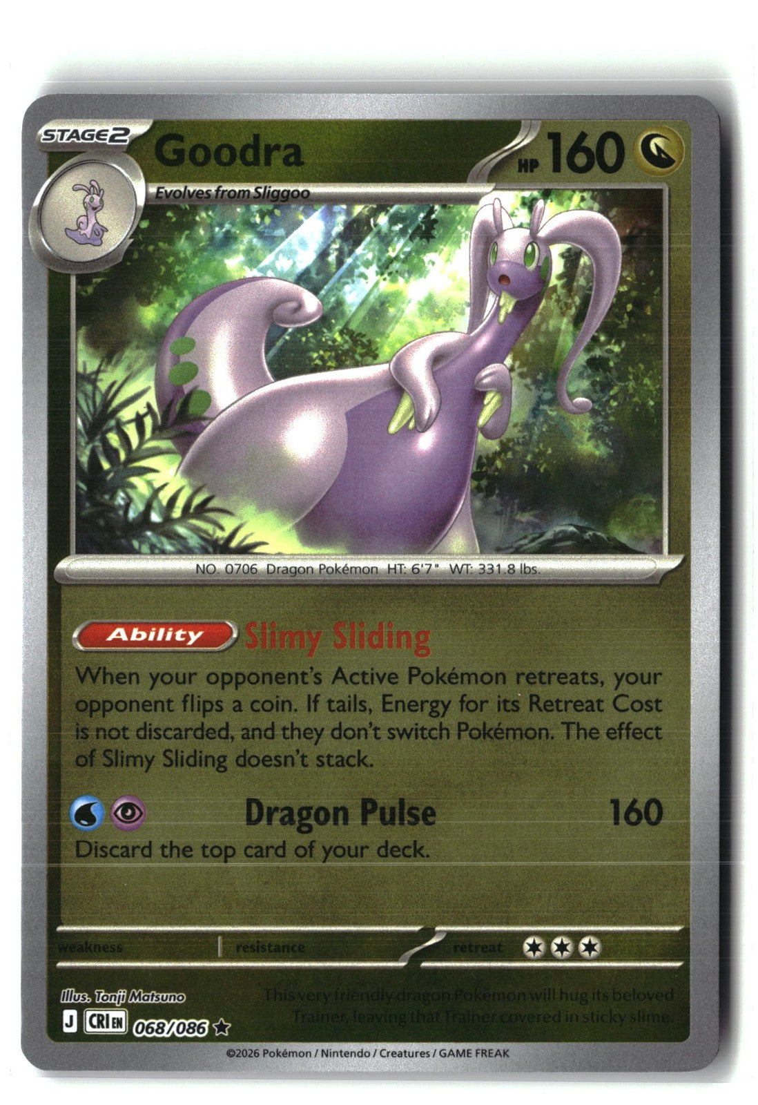 Goodra Reverse Holofoil NM (Chaos Rising 068/086)