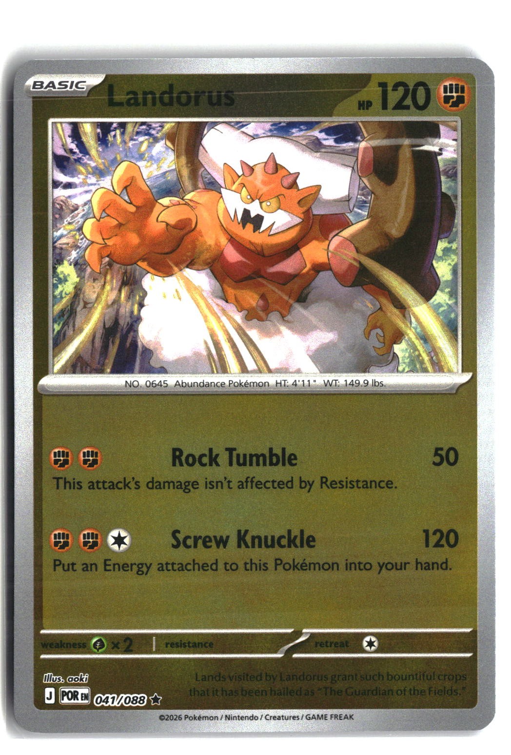 Landorus Reverse Holofoil NM (Perfect Order 041/088)
