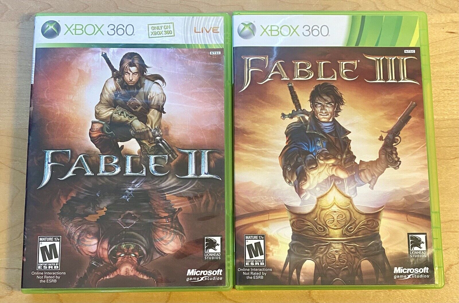 Fable II and Fable III Bundle (Microsoft Xbox 360, 2008, 2010) Both CIB, Tested