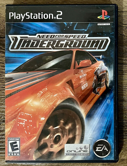 Need for Speed: Underground (Playstation 2 PS2, 2003) Tested & Works!