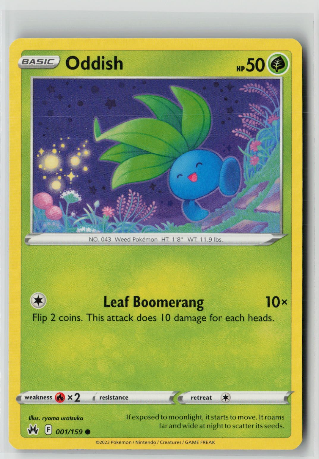 Oddish (SWSH: Crown Zenith 001/159) NM