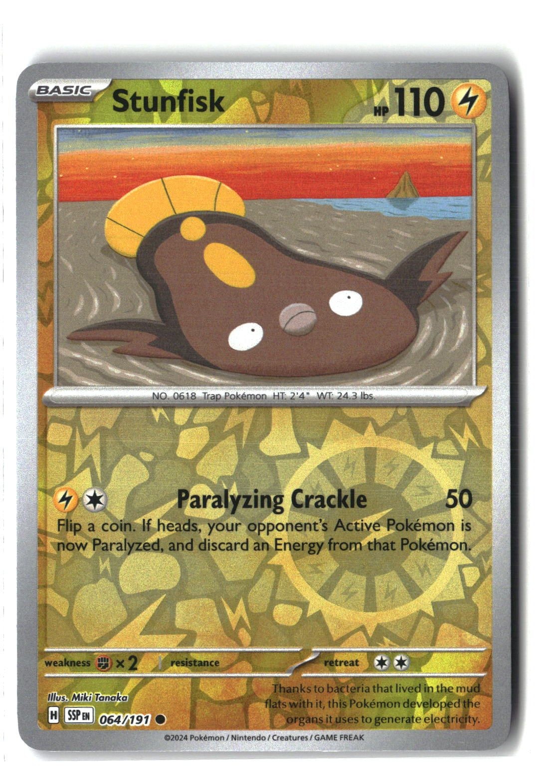 Stunfisk Reverse Holofoil NM (Surging Sparks 064/191)
