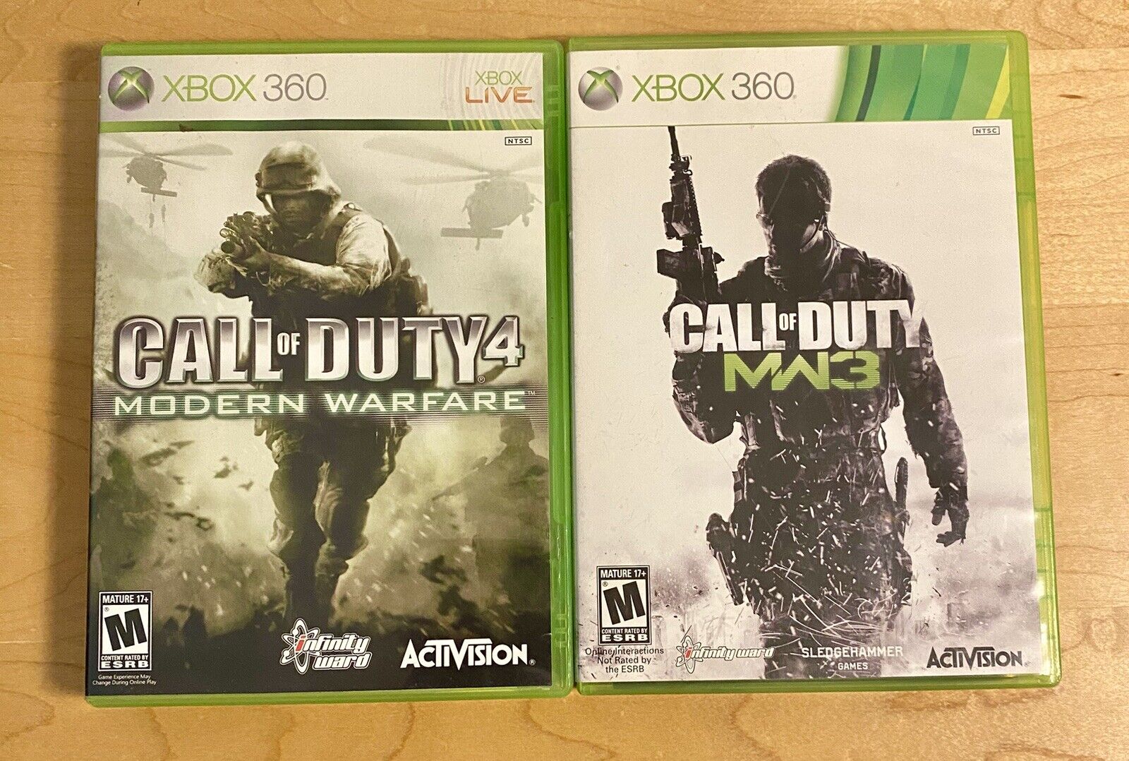 Call of Duty: Modern Warfare 1 & 3 (Microsoft Xbox 360) Bundle, Both CIB, Tested