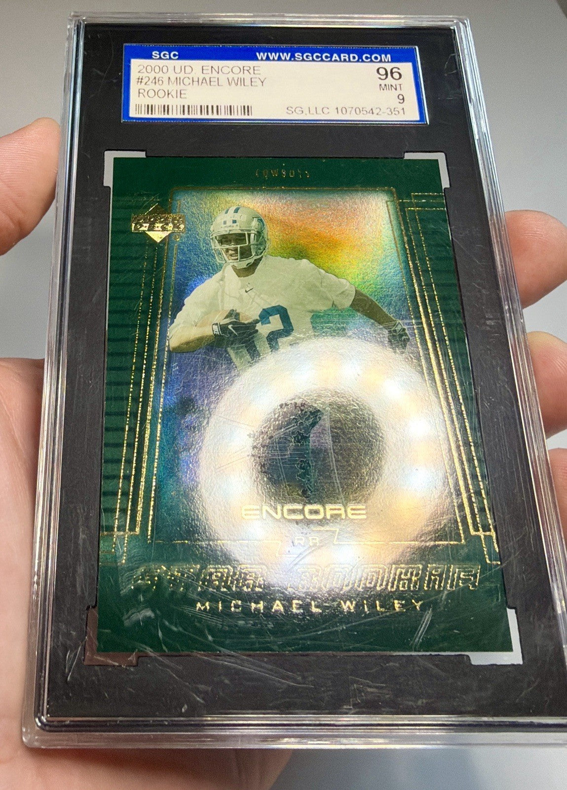 2000 Upper Deck Encore Star Rookie Michael Wiley #246 Holo SGC 96 Mint 9