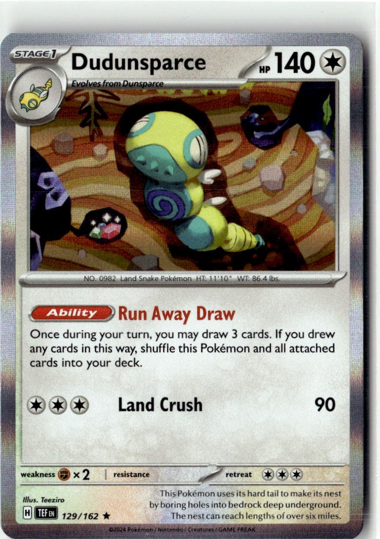 Dudunsparce Holofoil NM (Temporal Forces 129/162)