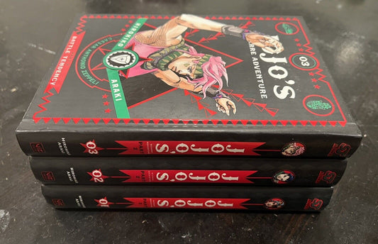 JoJo's Bizarre Adventure: Part 2, Battle Tendency, Vol. 1 - 3, English Manga Set