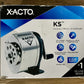 X-Acto KS Manual Classroom Pencil Sharpener Counter Wall-Mount Black/Chrome