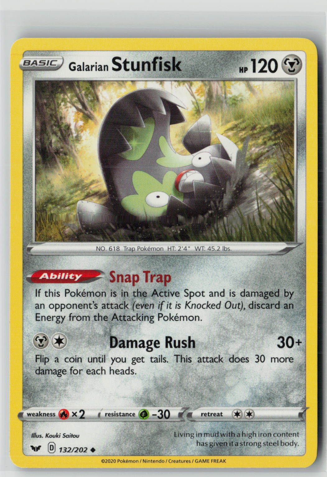 Galarian Stunfisk (SWSH01: Sword & Shield Base Set 132/202) NM