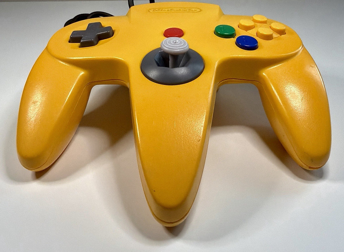 Yellow N64 Nintendo 64 Controller OEM w/ 8BitDo Hall Effect Joystick Tested
