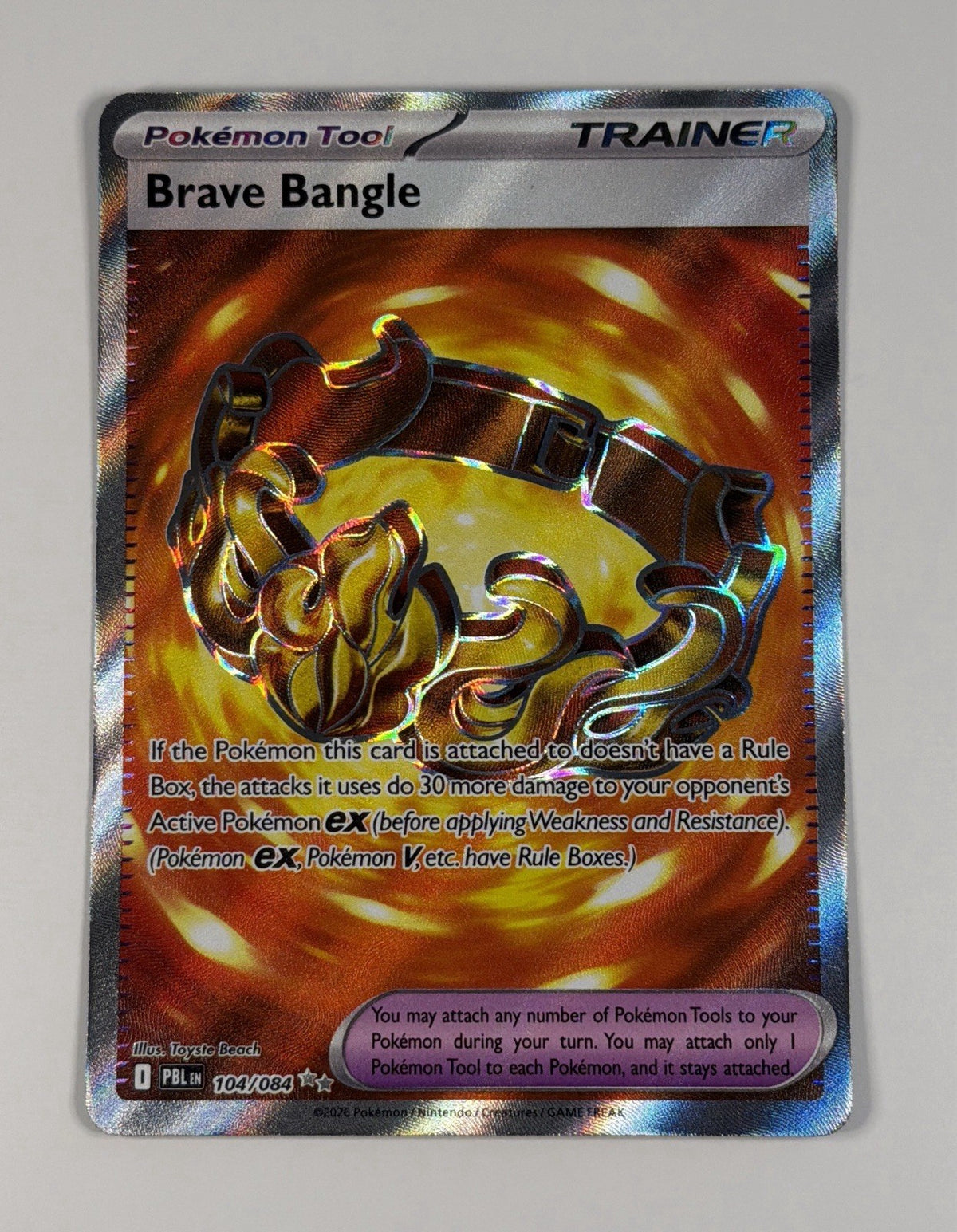 Brave Bangle 104/084 Ultra Rare Pitch Black Pokemon TCG Holo Near Mint NM
