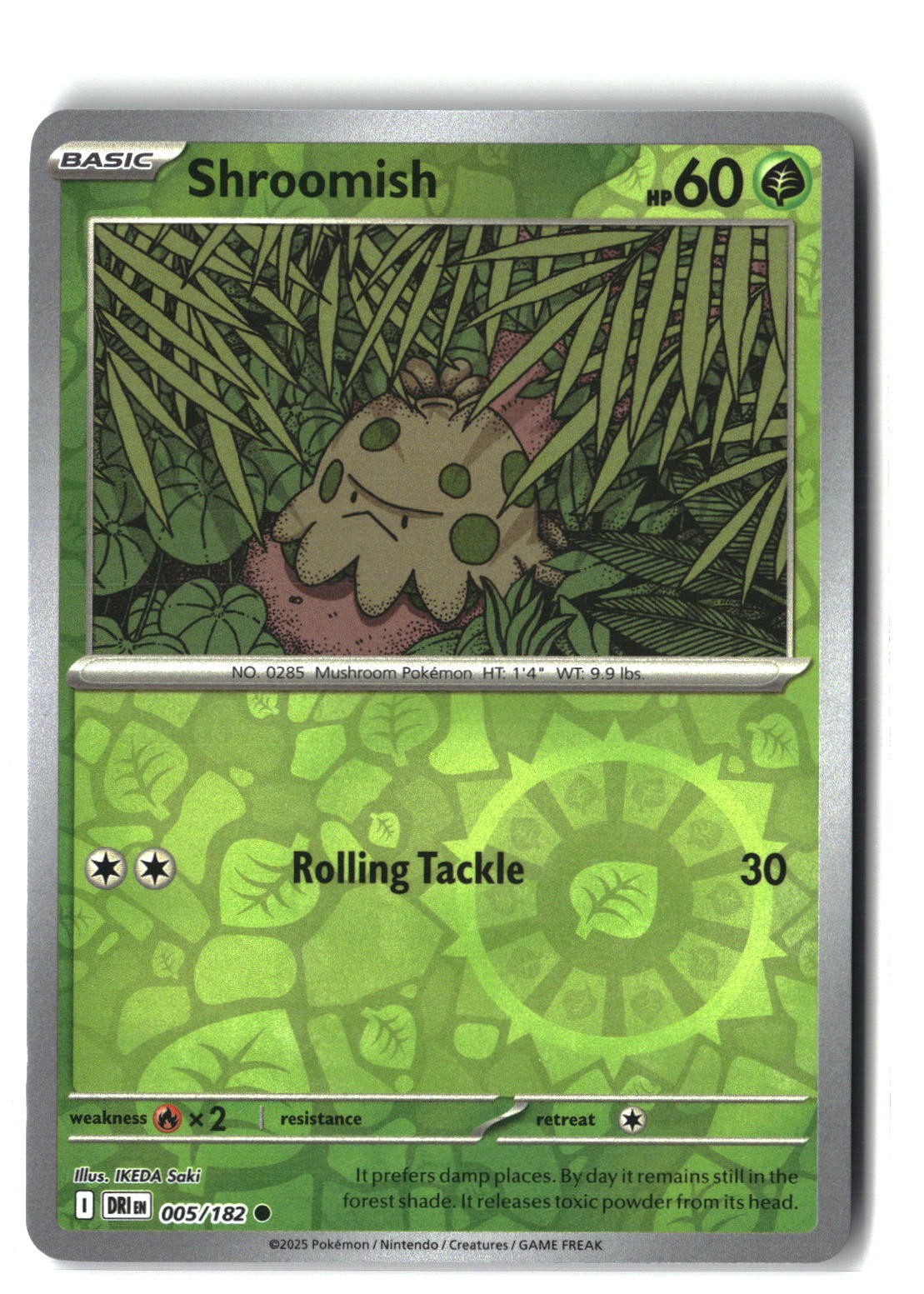 Shroomish Reverse Holofoil NM (Destined Rivals 005/182)