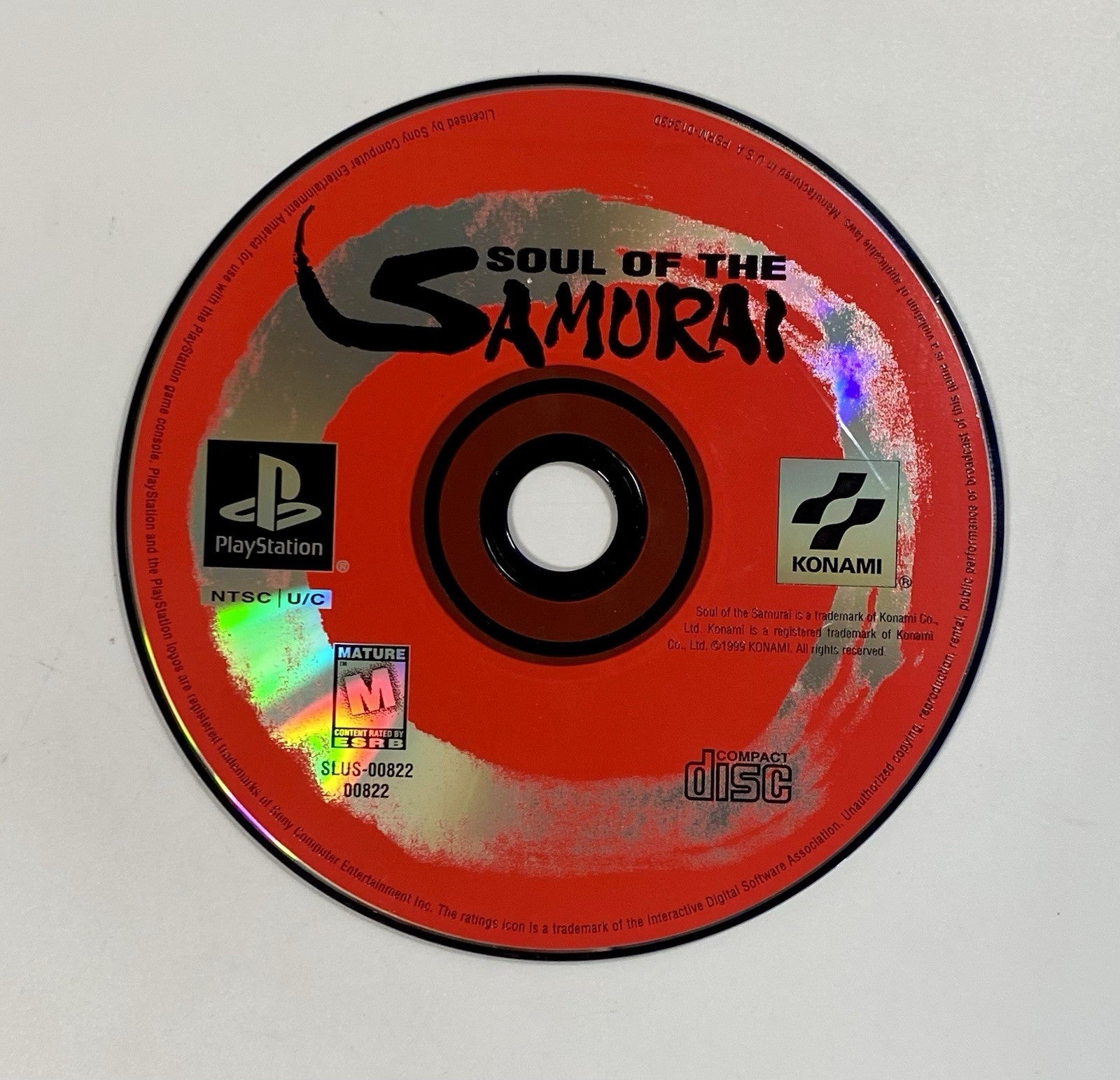Soul of the Samurai (Sony PlayStation 1, 1999) Disc, Manual & Reg Card, Tested