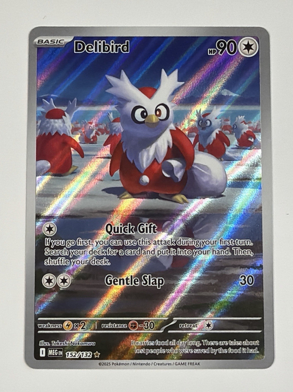 Delibird 152/132 Illustration Rare IR Mega Evolution Pokemon TCG Near Mint NM