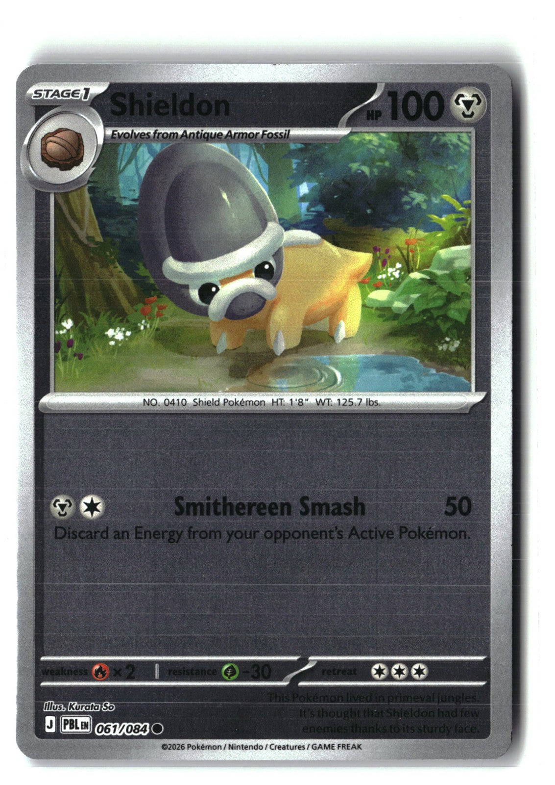 Shieldon Reverse Holofoil NM (Pitch Black 061/084)