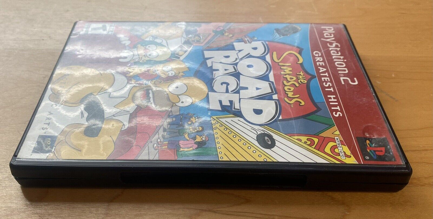 The Simpsons: Road Rage (Sony PlayStation 2 PS2, 2001) CIB W/Manual & Reg Card