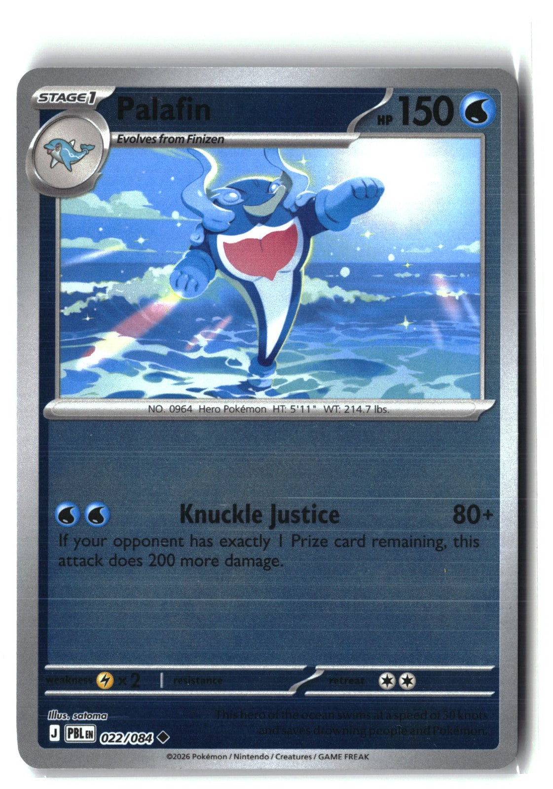 Palafin Reverse Holofoil NM (Pitch Black 022/084)