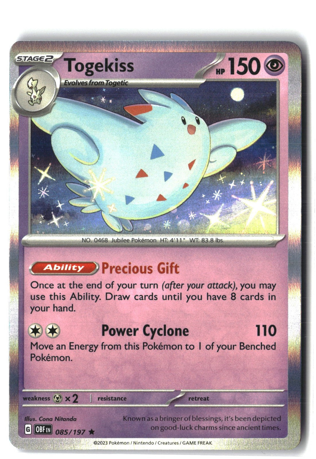 Togekiss Holofoil NM (Obsidian Flames 085/197)