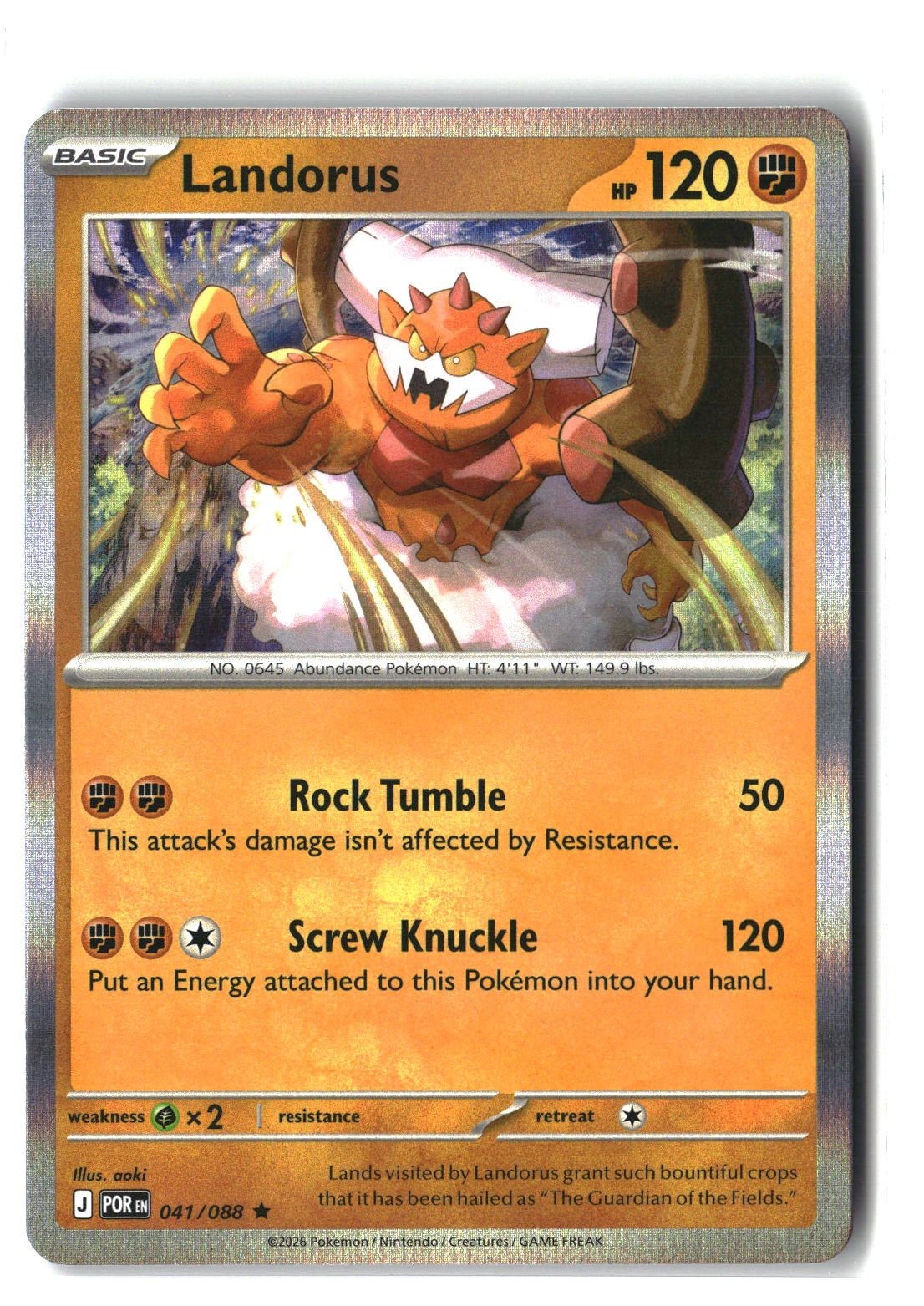 Landorus Holofoil NM (Perfect Order 041/088)