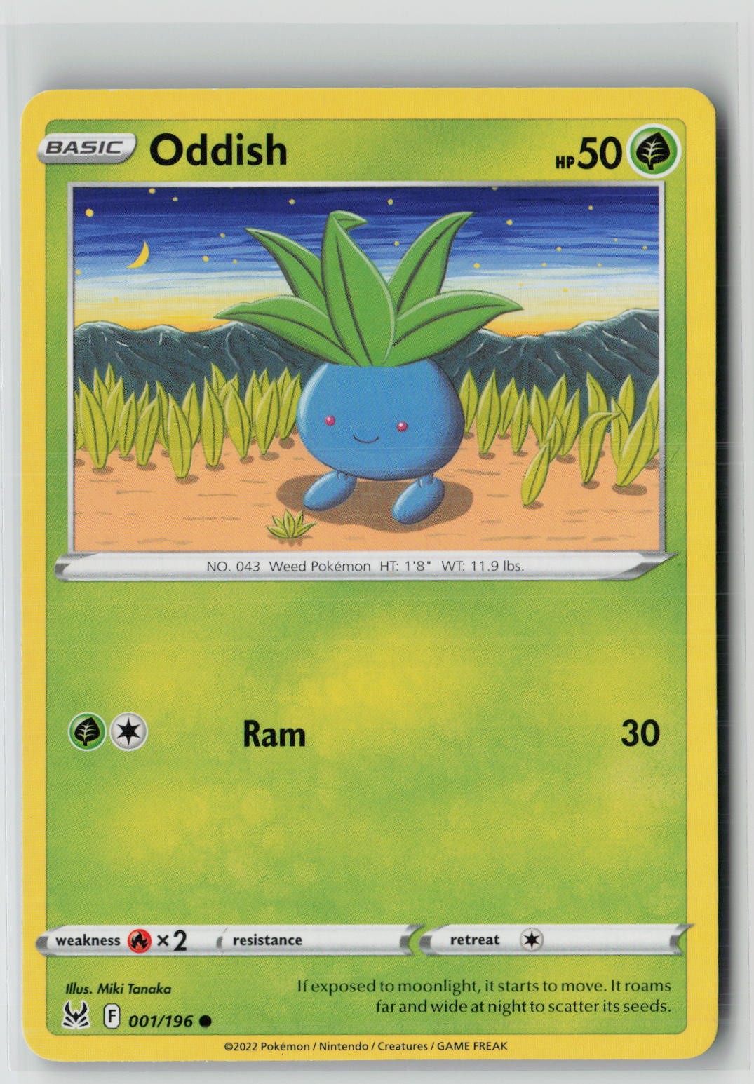 Oddish (SWSH11: Lost Origin 001/196) NM