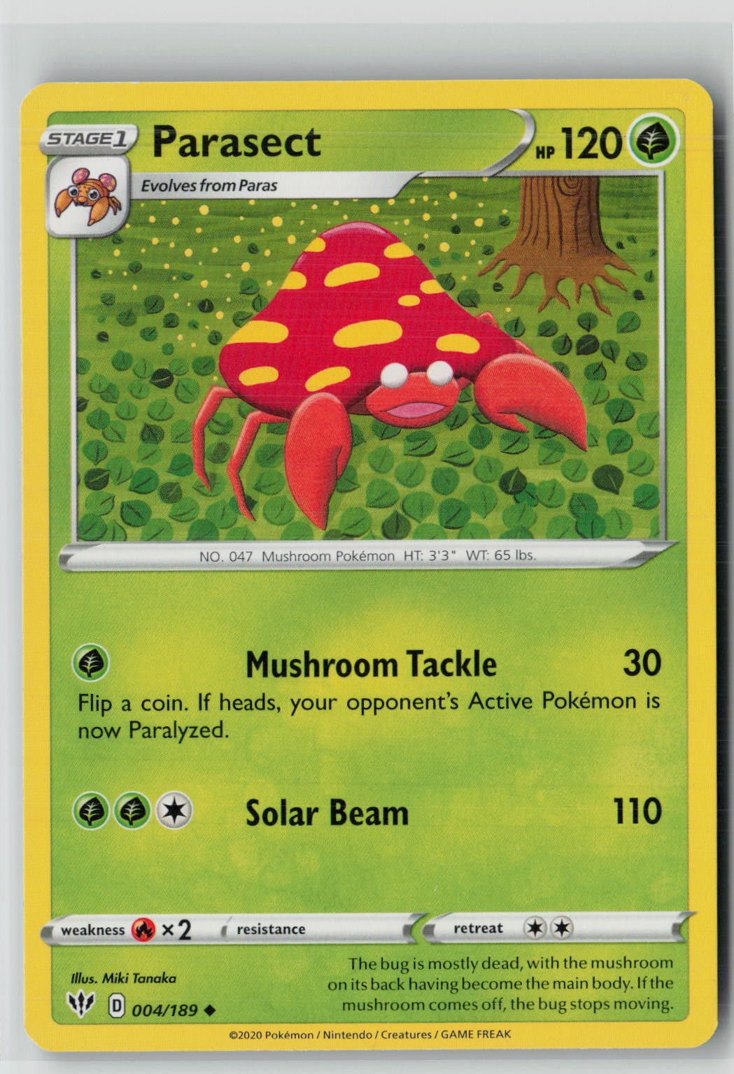 Parasect (SWSH03: Darkness Ablaze 004/189) NM