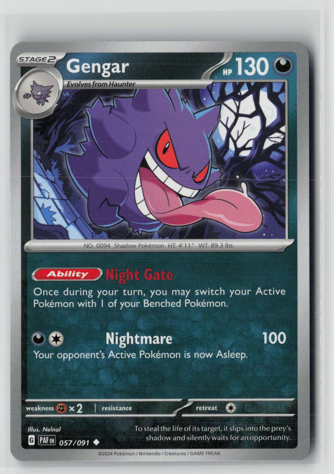 Gengar (SV: Paldean Fates 057/091) NM