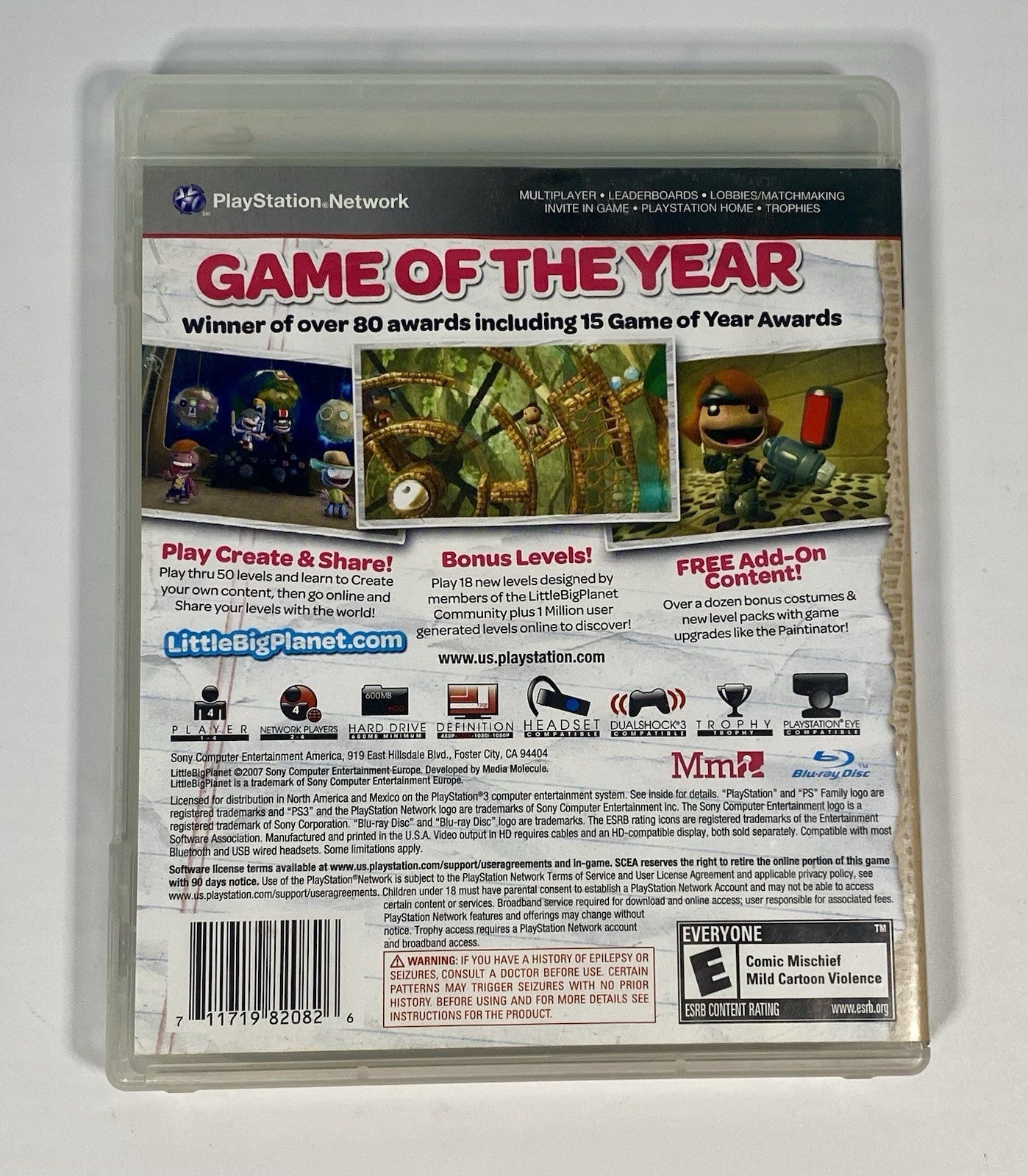 LittleBigPlanet Game of the Year Edition (Sony PlayStation 3, 2009) CIB Complete